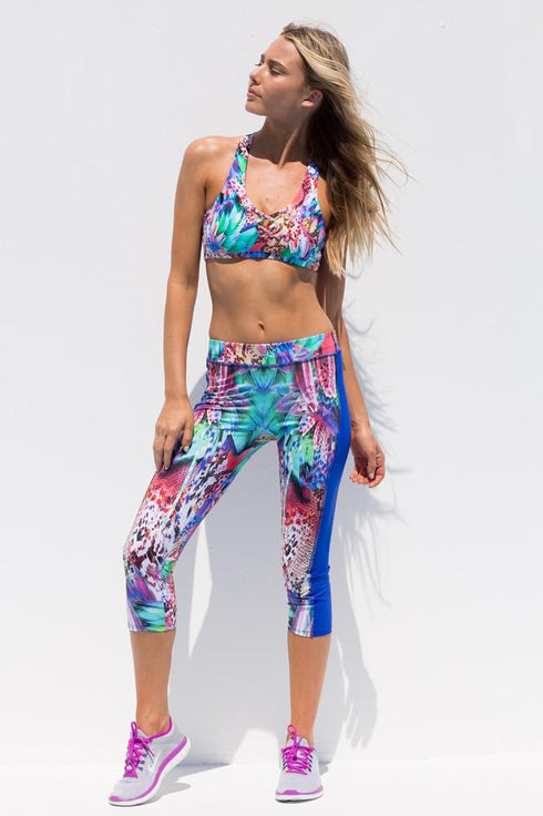 Luli Fama Gorgeus Chaos Lacefront Sports Bra